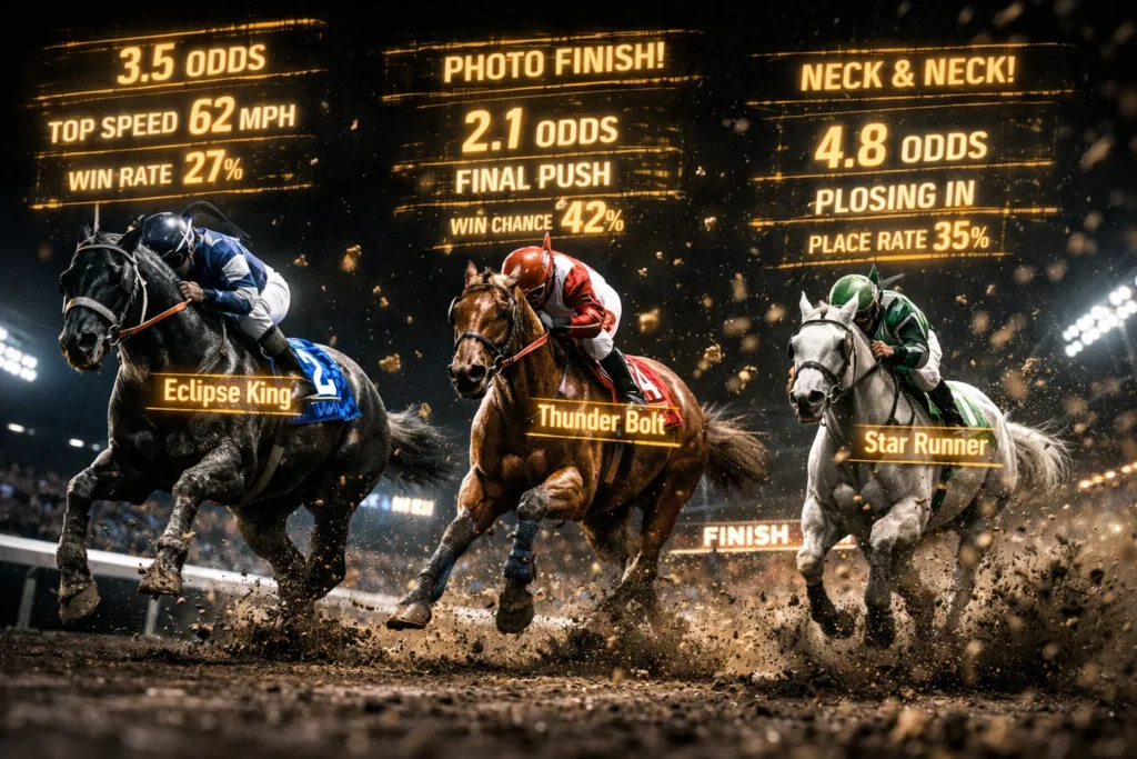 LuckyGames Virtual Horse Racing Finish